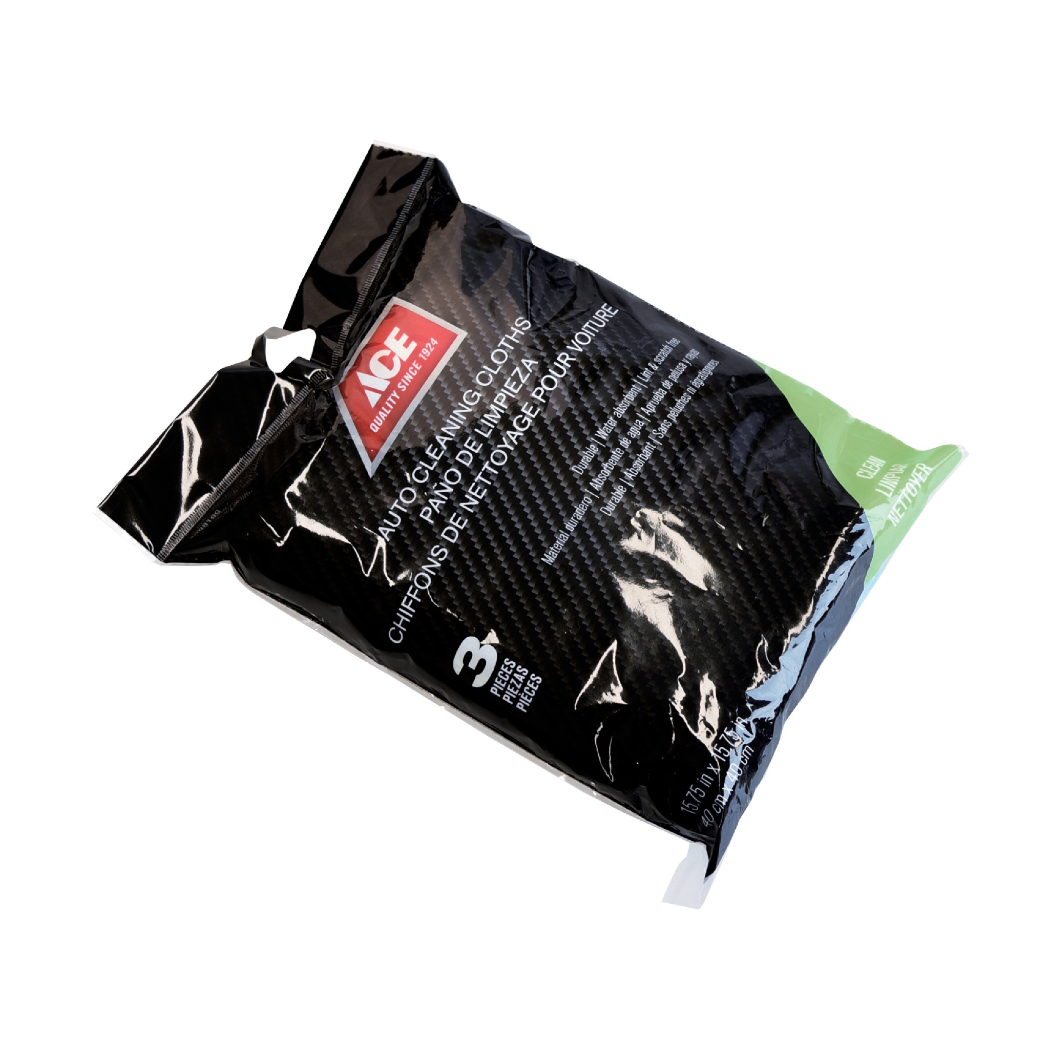 ACE GÓI 3 KHĂN LAU XE 40X40CM POLYESTER NHIỀU MÀU