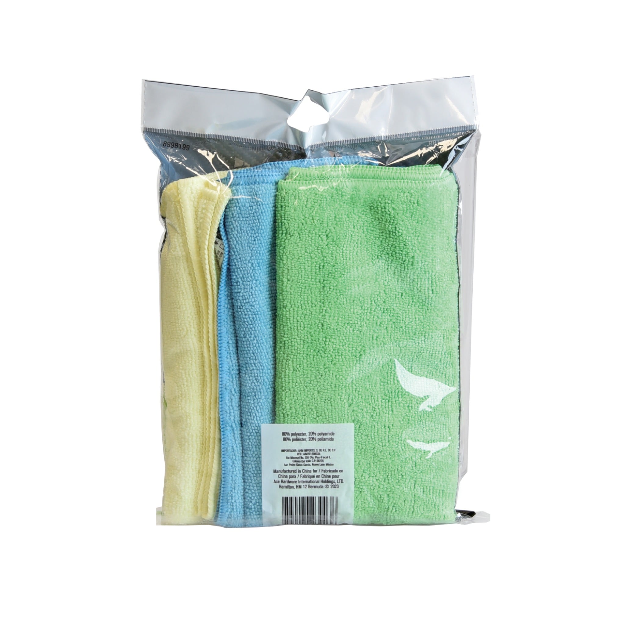 ACE GÓI 3 KHĂN LAU XE 40X40CM POLYESTER NHIỀU MÀU