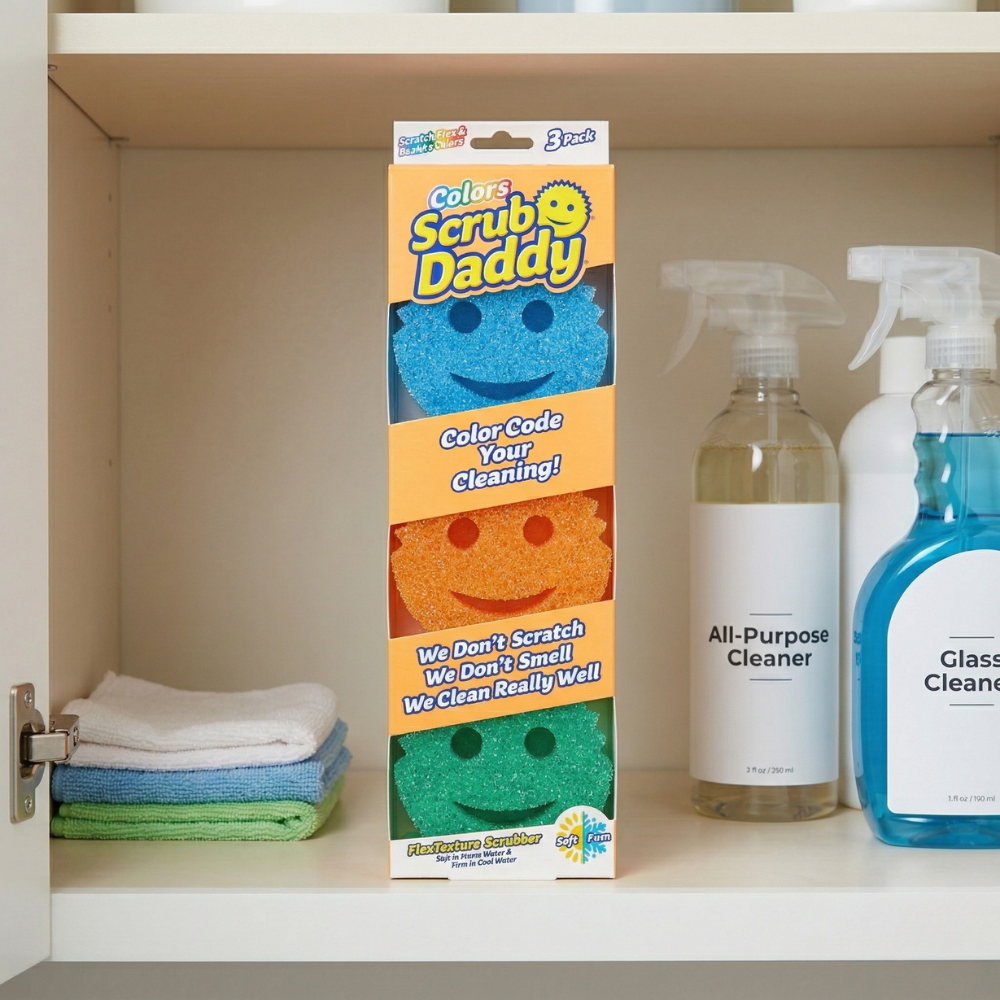 SCRUB DADDY GÓI 3 MIẾNG BỌT BIỂN CHÙI RỬA ĐA NĂNG
