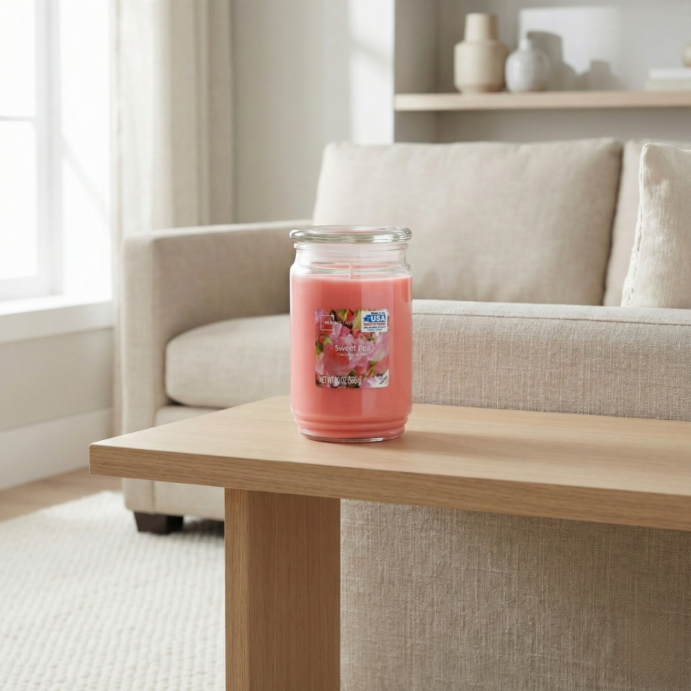 LỌ NẾN THƠM HƯƠNG HOA ĐẬU NGỌT NGÀO MAINSTAY 566G