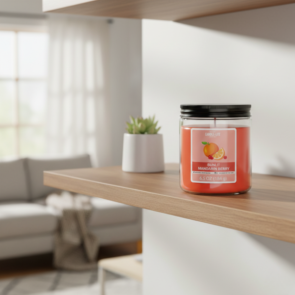 LỌ NẾN THƠM CANDLE-LITE HƯƠNG QUÝT VÀ MÂM XÔI 184G