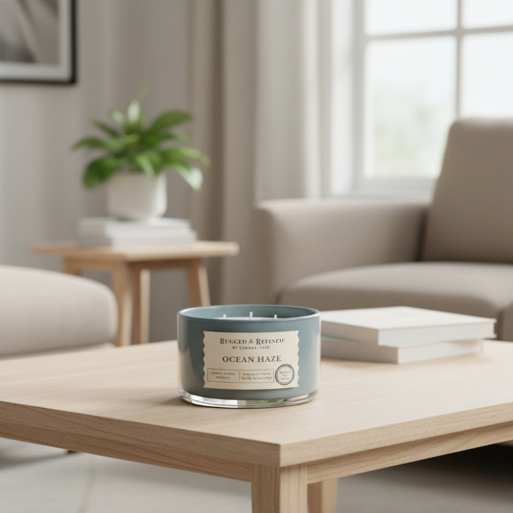 LỌ NẾN THƠM CANDLE-LITE-NBIỂN,XÔ THƠM&RÊU SỒI 460G