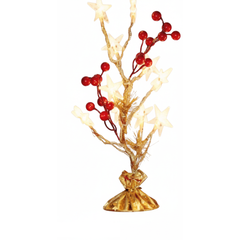 CHẬU CÂY NOEL HÌNH NGÔI SAO BẰNG NHỰA KÈM ĐÈN