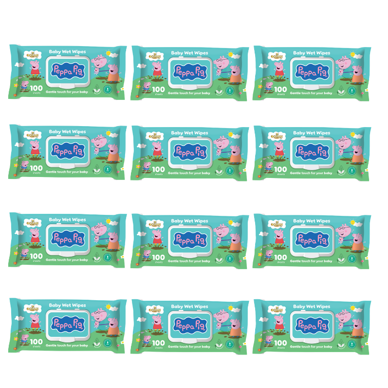 KHĂN ƯỚT OCEAN PEPPA PIG 100 TỜ (GÓI 12)