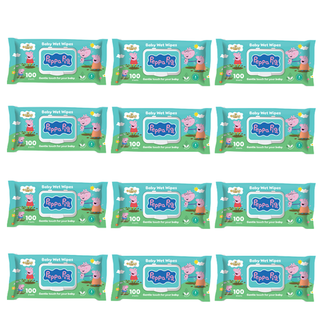 OCEAN PEPPA PIG BABY WET WIPES 12 PACK