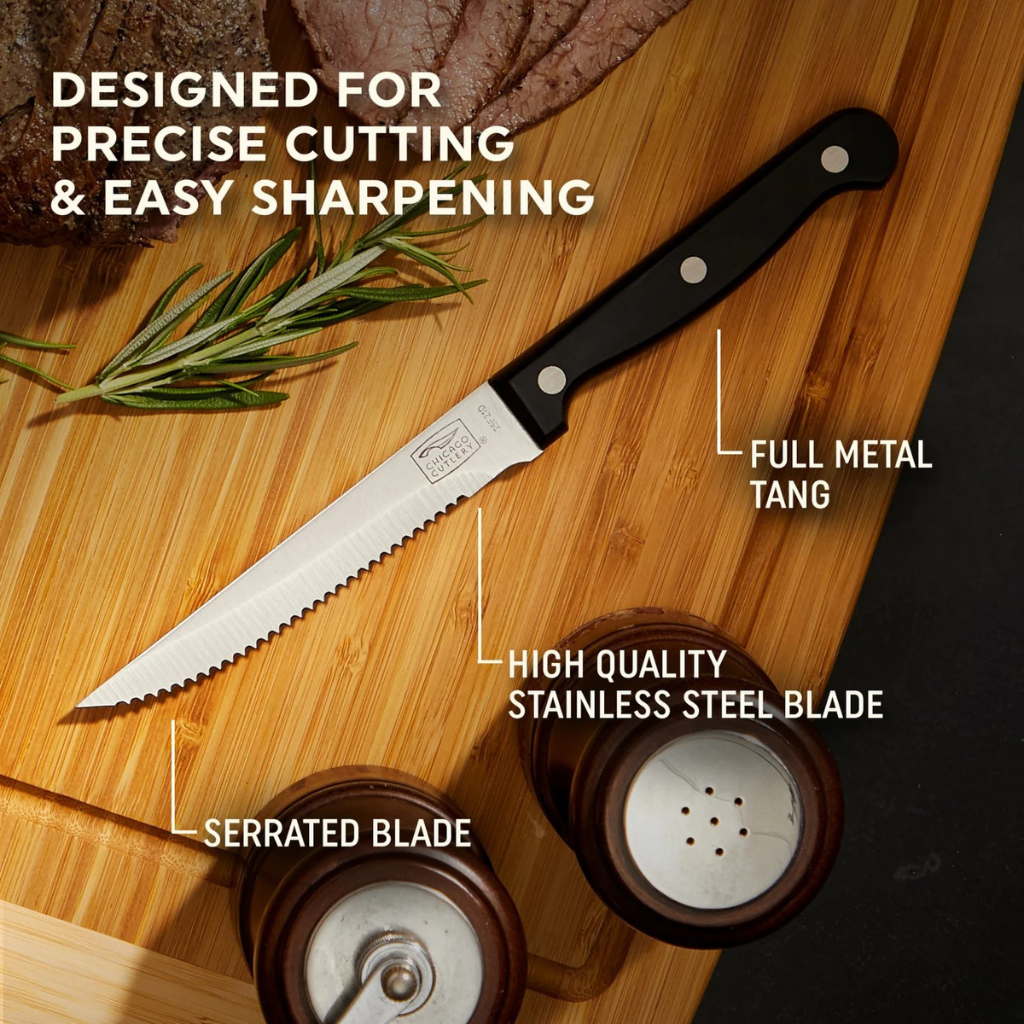 CORELLE BỘ 4 DAO CẮT BEEFSTEAK 11.43CM