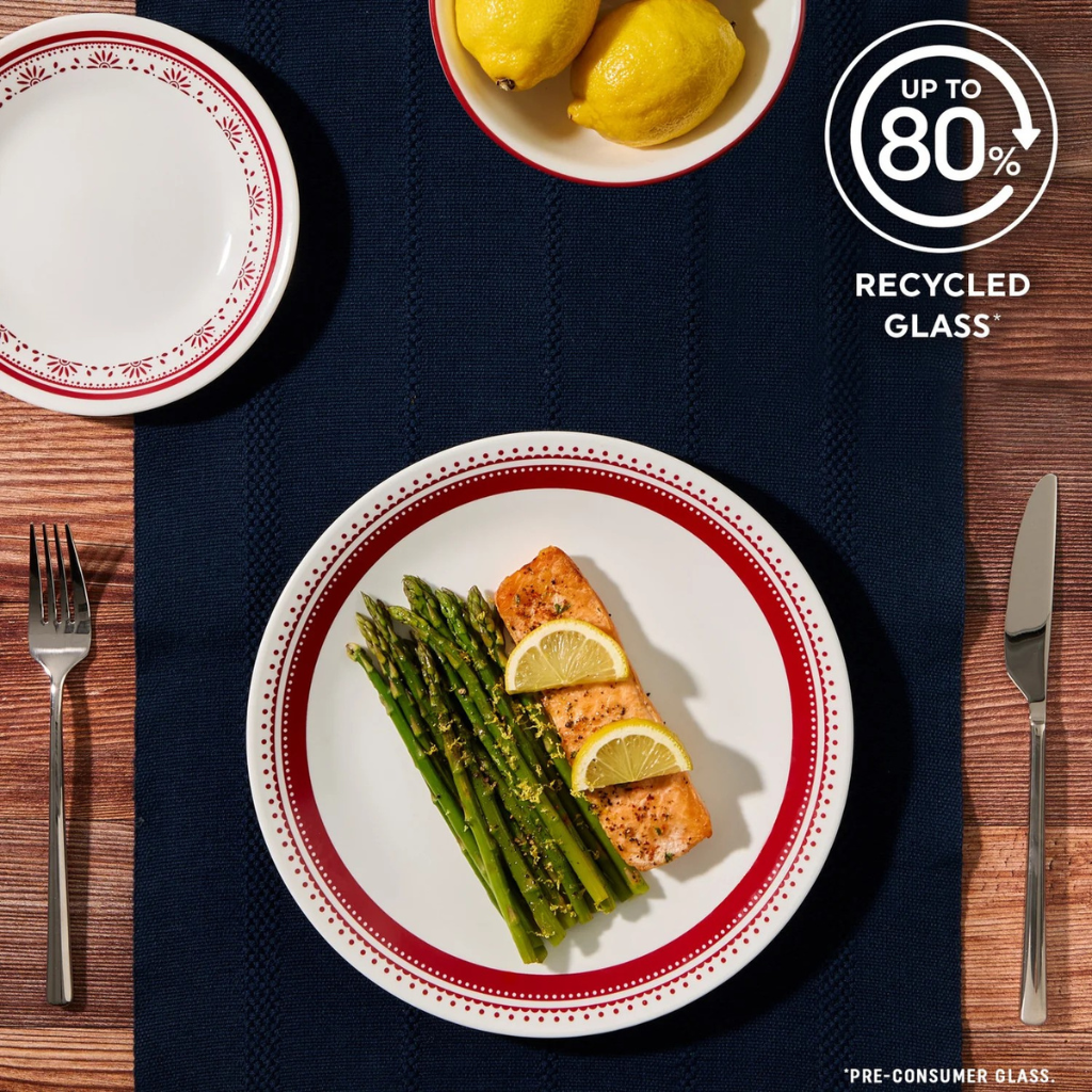 CORELLE ĐĨA THỦY TINH ĂN TỐI TRÒN SADIE 26CM