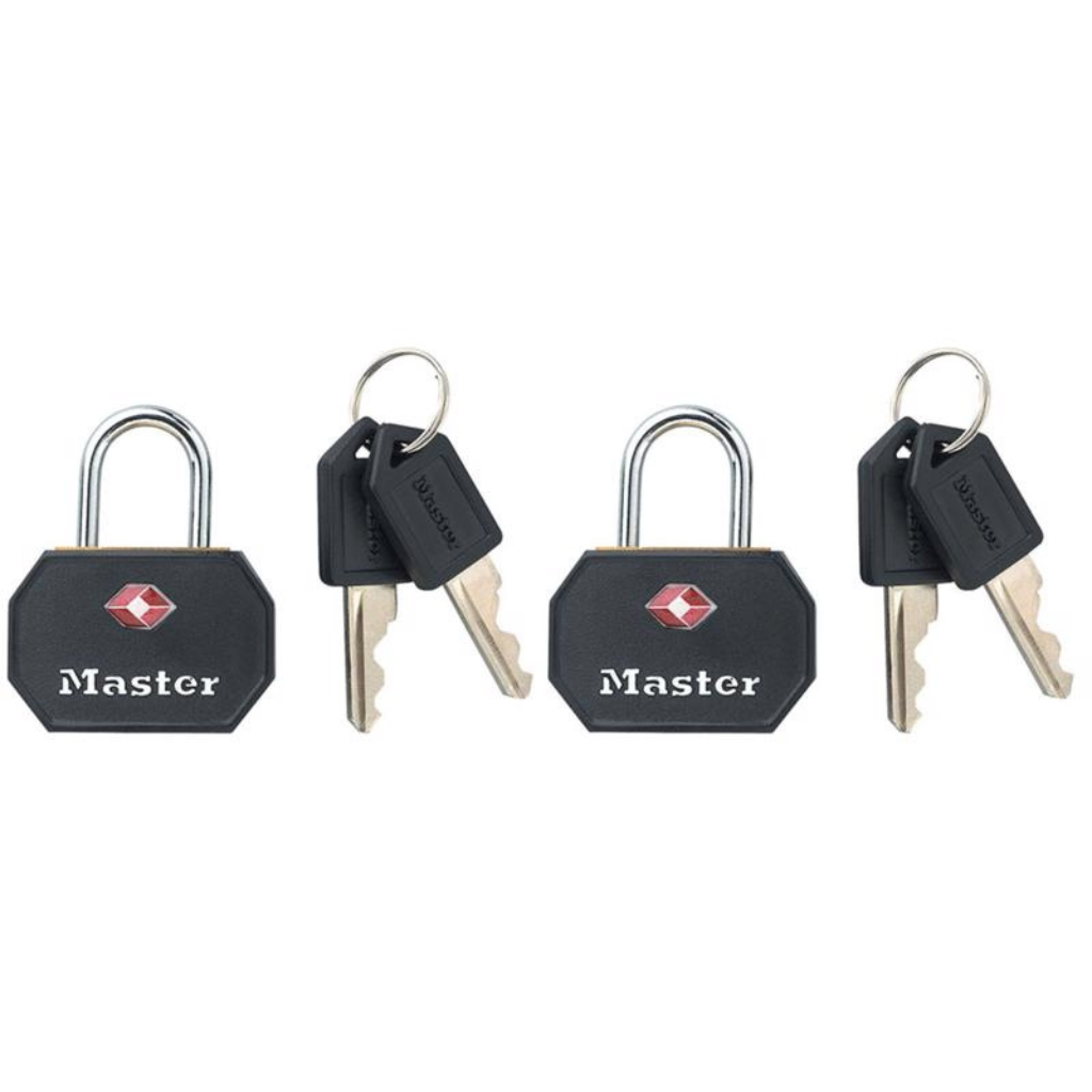MASTER LOCK BỘ 2 Ổ KHÓA VALI, HÀNH LÝ KÈM CHÌA