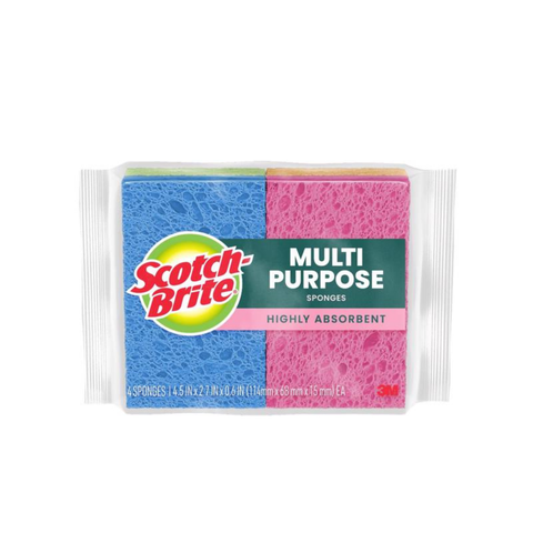 SCOTCH BRITE GÓI 4 MIẾNG BỌT BIỂN ĐA NĂNG XENLULO