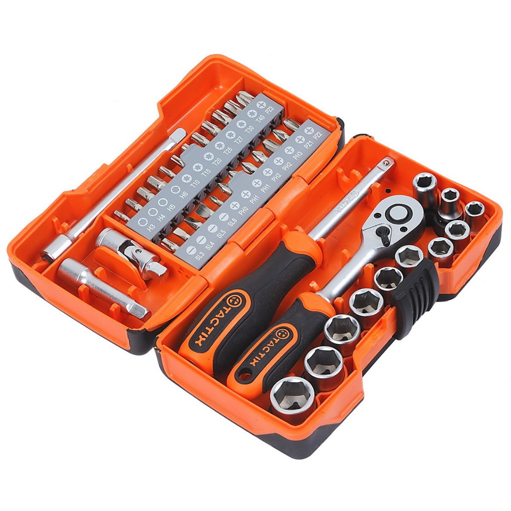 TACTIX BỘ DỤNG CỤ ĐẦU TUÝP, MŨI VÍT 40 CHI TIẾT