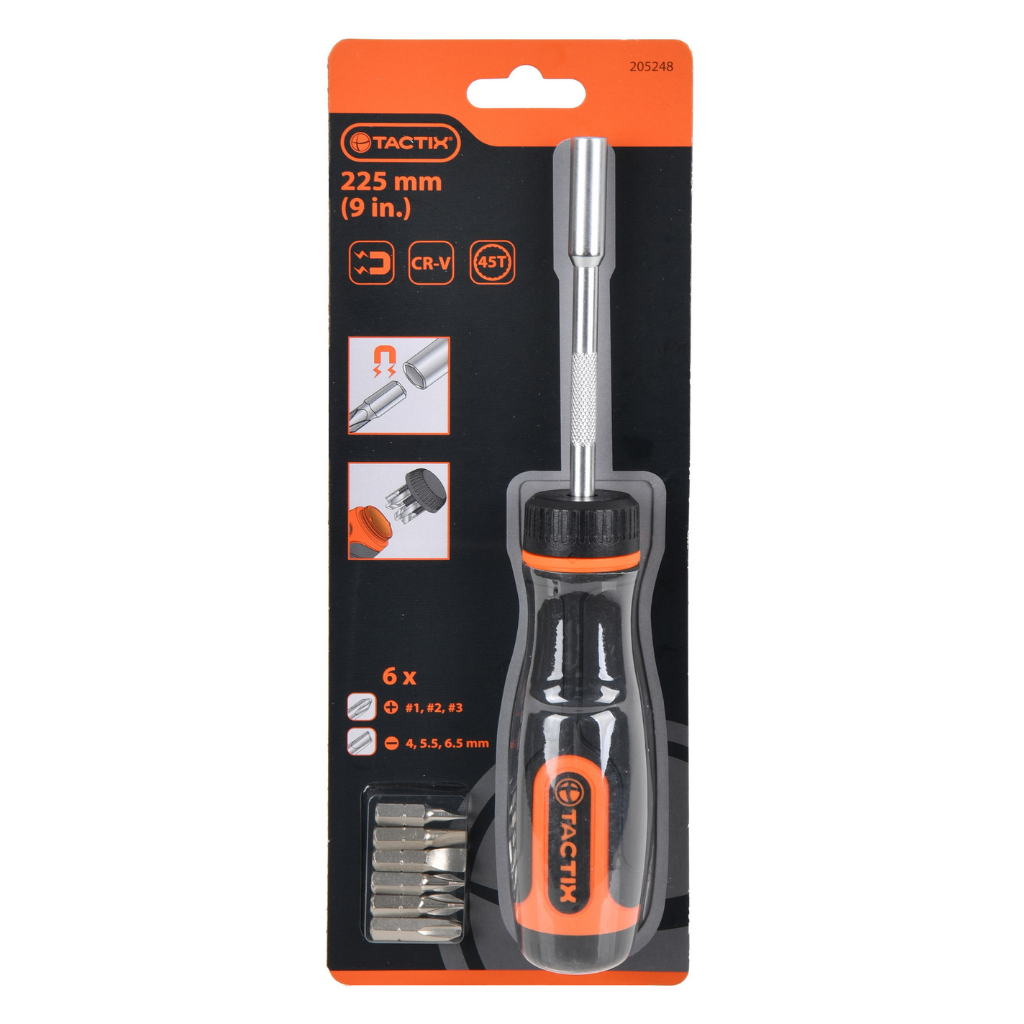 TACTIX TUA VÍT BÁNH CÓC ĐẦU TỪ TÍNH KÈM 6 ĐẦU VÍT