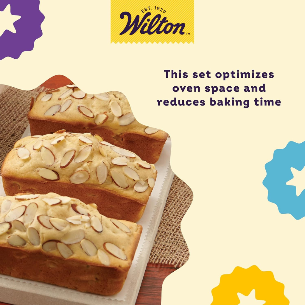 WILTON BỘ 3 KHUÔN NƯỚNG BÁNH MÌ MINI CHỐNG DÍNH