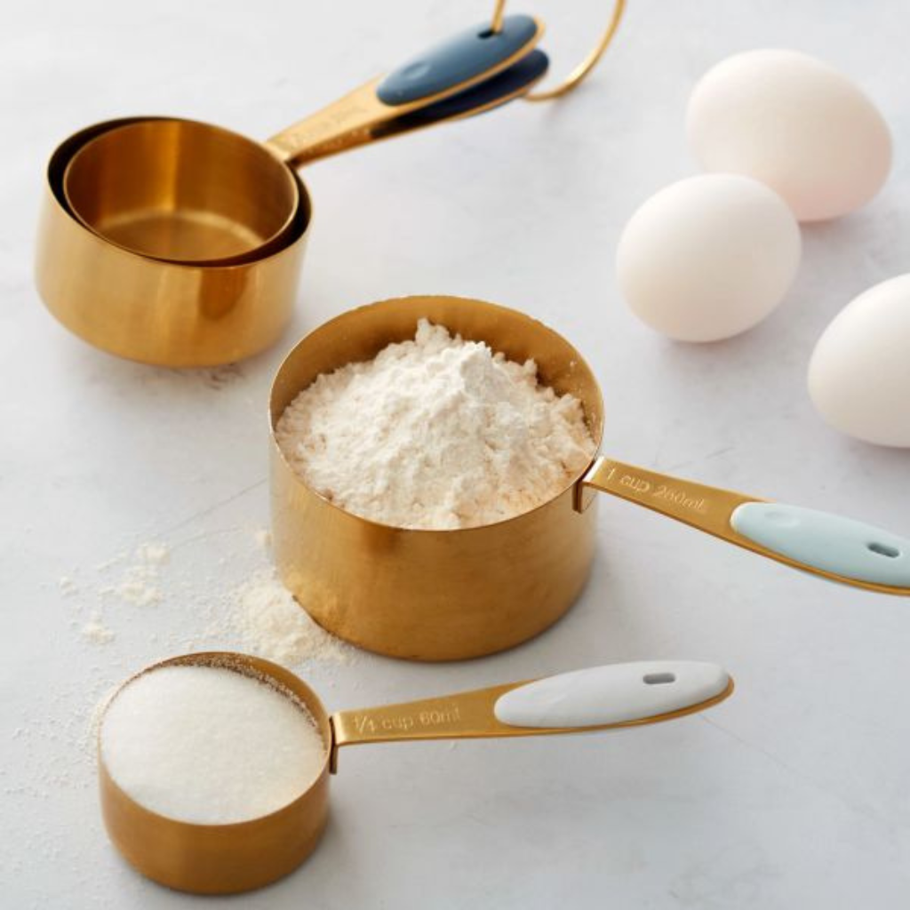 WILTON BỘ 4 CUP ĐONG NGUYÊN LIỆU NẤU ĂN MẠ VÀNG