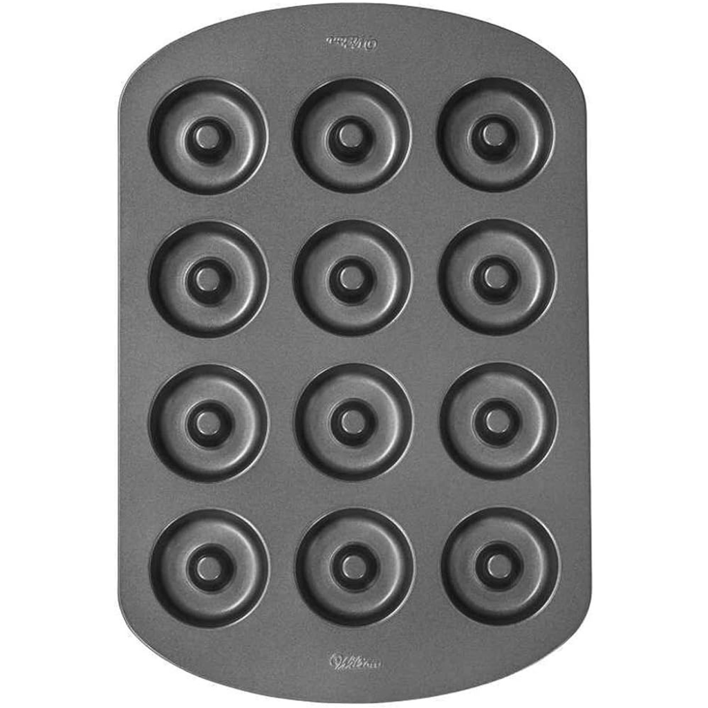 WILTON KHUÔN NƯỚNG BÁNH DONUT NHỎ 12 LỖ KIM LOẠI