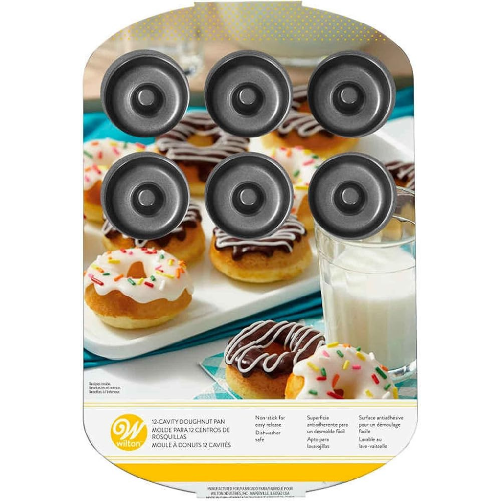 WILTON KHUÔN NƯỚNG BÁNH DONUT NHỎ 12 LỖ KIM LOẠI