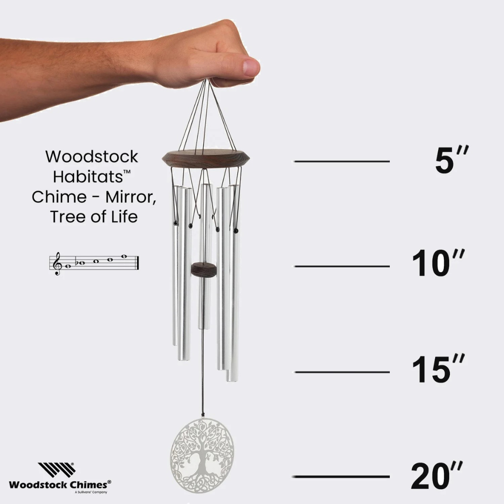 WOODSTOCK CHIMES CHUÔNG GIÓ BẰNG NHÔM GỖ 53.3CM
