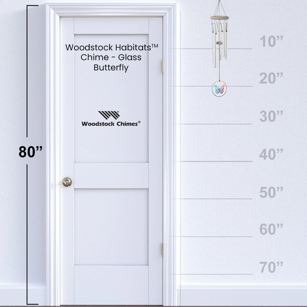 WOODSTOCK CHIMES CHUÔNG GIÓ THỦY TINH HÌNH BƯỚM