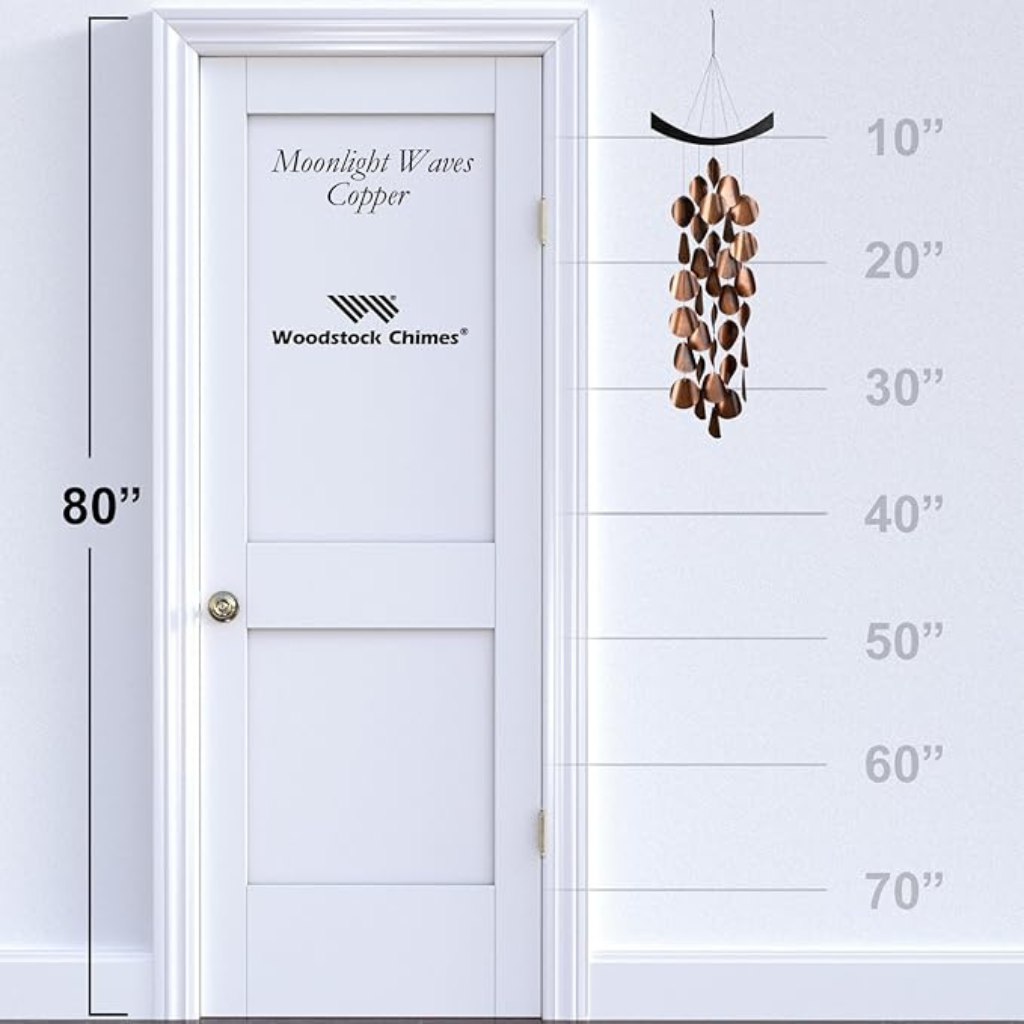 WOODSTOCK CHIMES CHUÔNG GIÓ THIẾT KẾ RÈM ĐỒNG 86CM