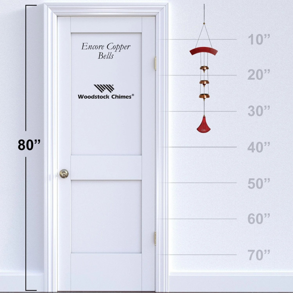 WOODSTOCK CHIMES CHUÔNG THÉP MẠ ĐỒNG CỔ 91.4CM