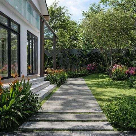  THIẾT KẾ SÂN VƯỜN NHÀ PHỐ 200M2 