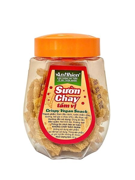  Sườn Chay Tẩm Vị 60g An Nhiên - Đồ Ăn Chay Healthy, Dinh Dưỡng, Tiện Lợi 