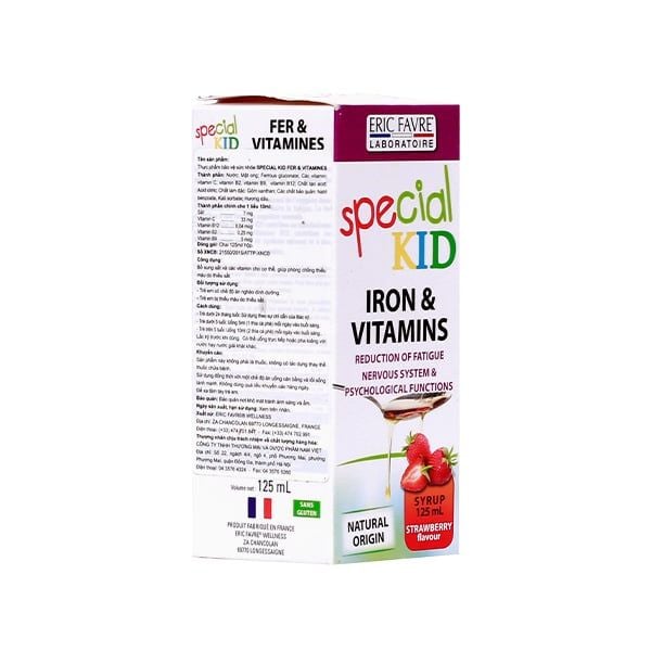  TPBVSK Special Kid Fer Et Vitamines - Bổ sung sắt. Giúp giảm thiếu máu do thiếu sắt [Nhập khẩu Pháp] 