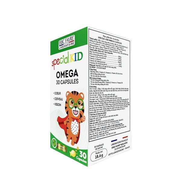  TPBVSK Special Kid Omega - Hỗ trợ tăng cường thị lực, tốt cho não bộ và tim mạch [Hộp 30 viên - Nhập khẩu Pháp] 