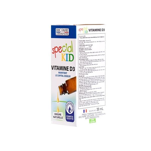  TPBVSK Special Kid Vitamine D3 - Xương răng chắc khỏe - Cơ thể cứng cáp [Nhập khẩu Pháp] 