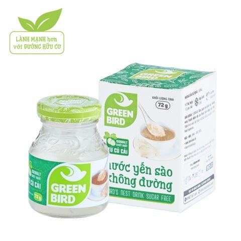  Nước Yến Sào Không Đường Green Bird 72g 