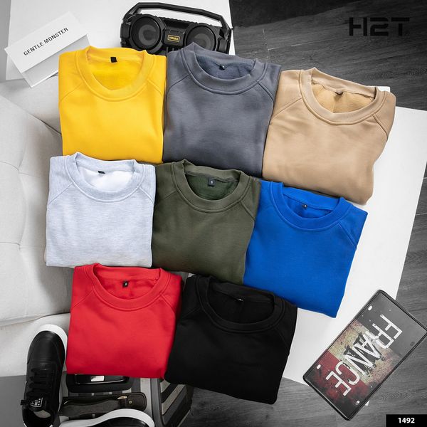  ÁO NỈ TRƠN LÓT BÔNG BASIC 1492 