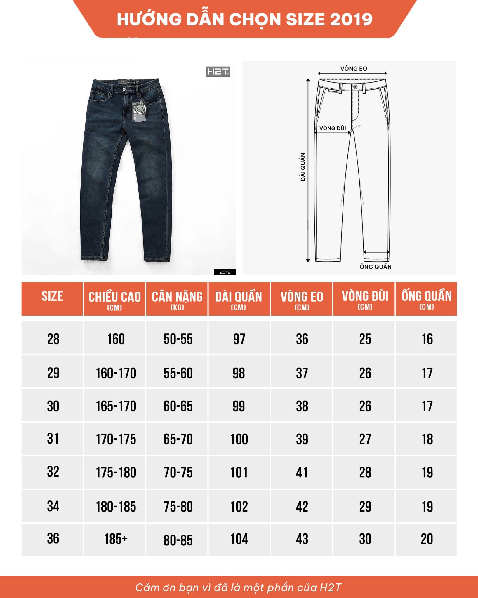  Quần Jeans Dark Wash Denim 2019 