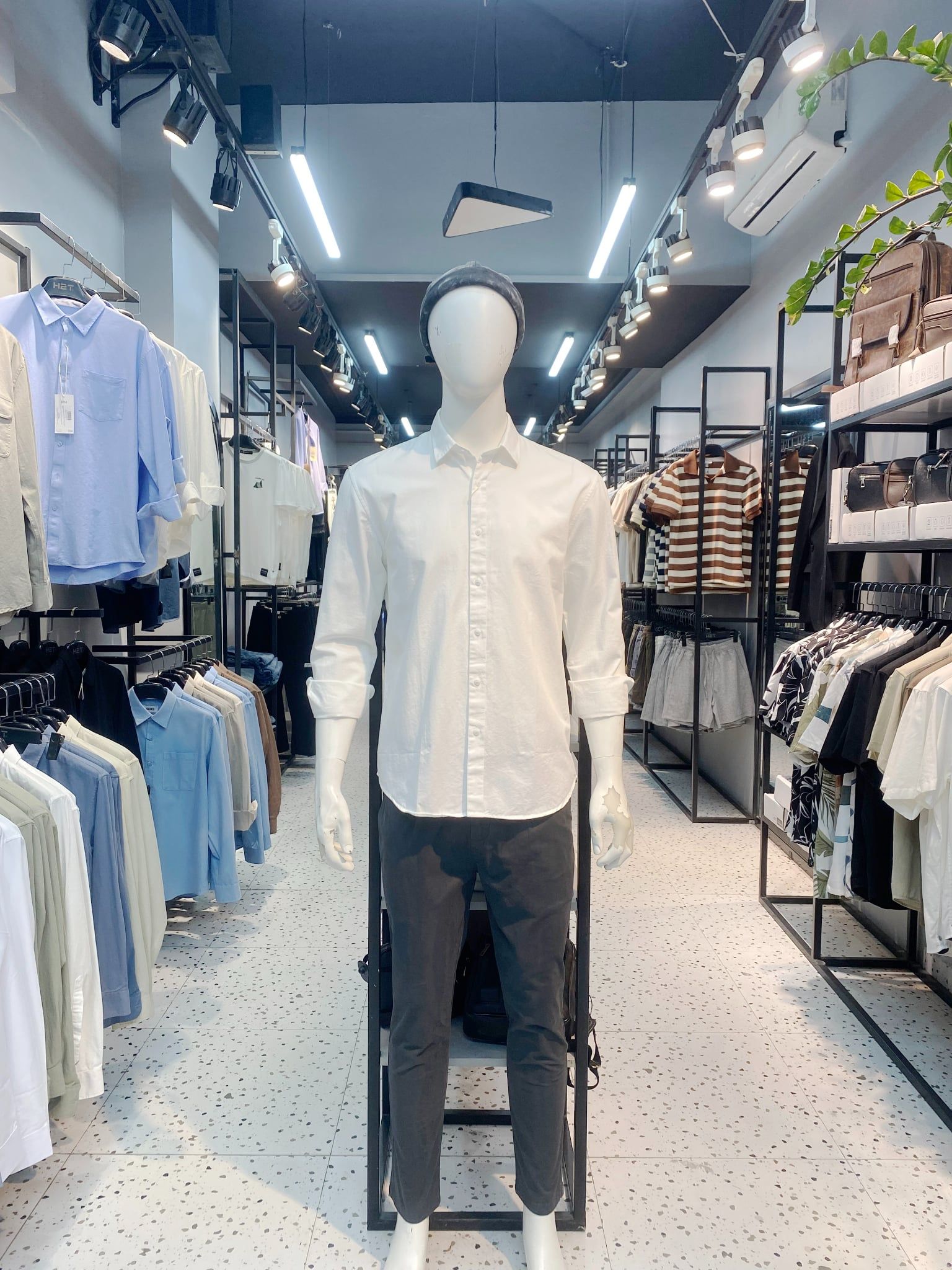  Áo Sơ Mi Trắng Viền Cổ Modal Shirts 1811 