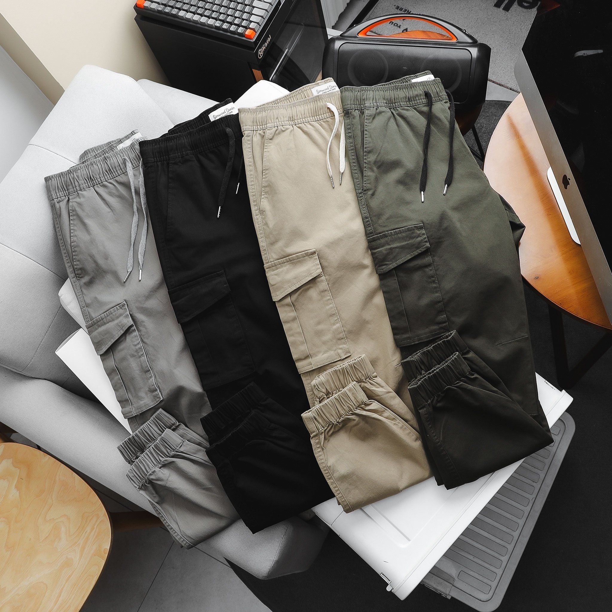  Quần Jogger Kaki Túi Hộp 1884 