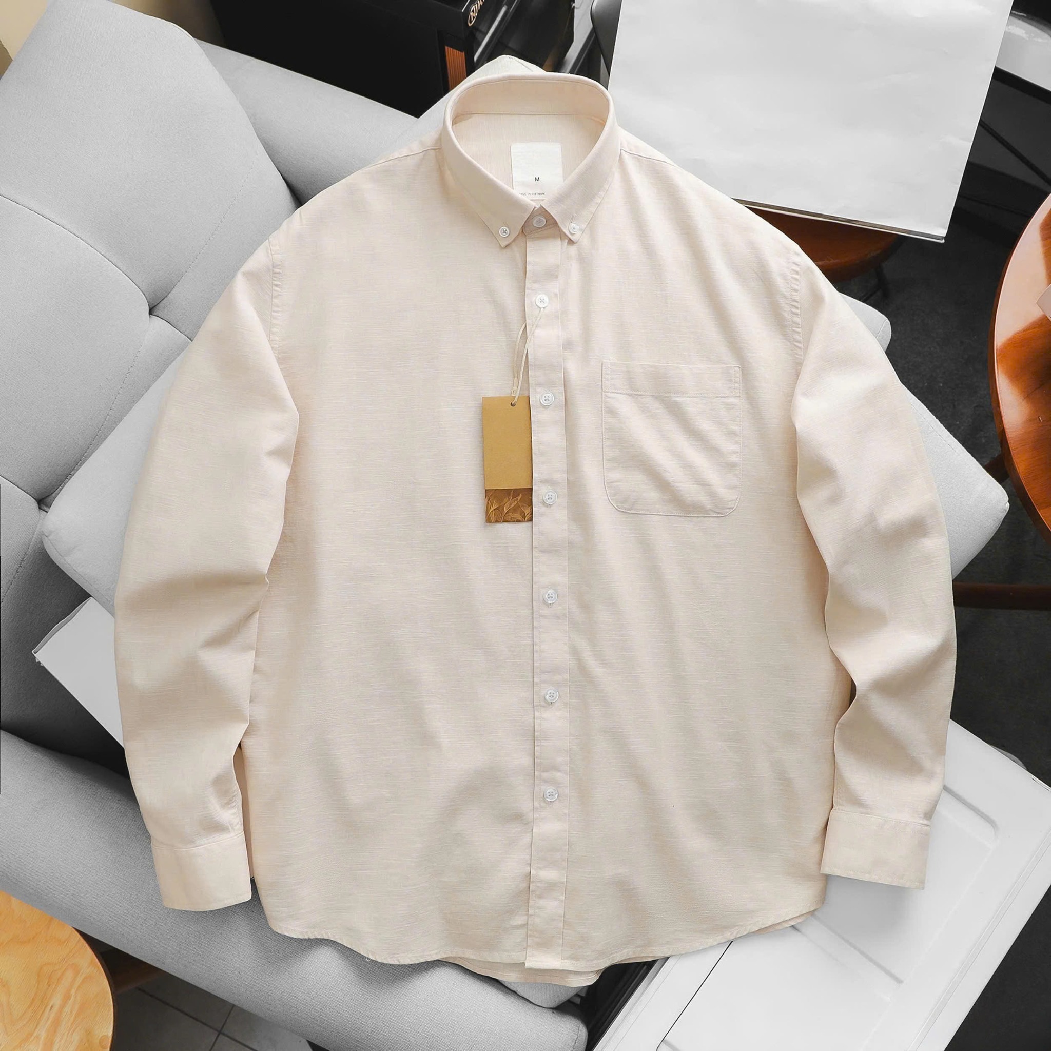 Áo Sơ Mi Linen Dài Tay 1900