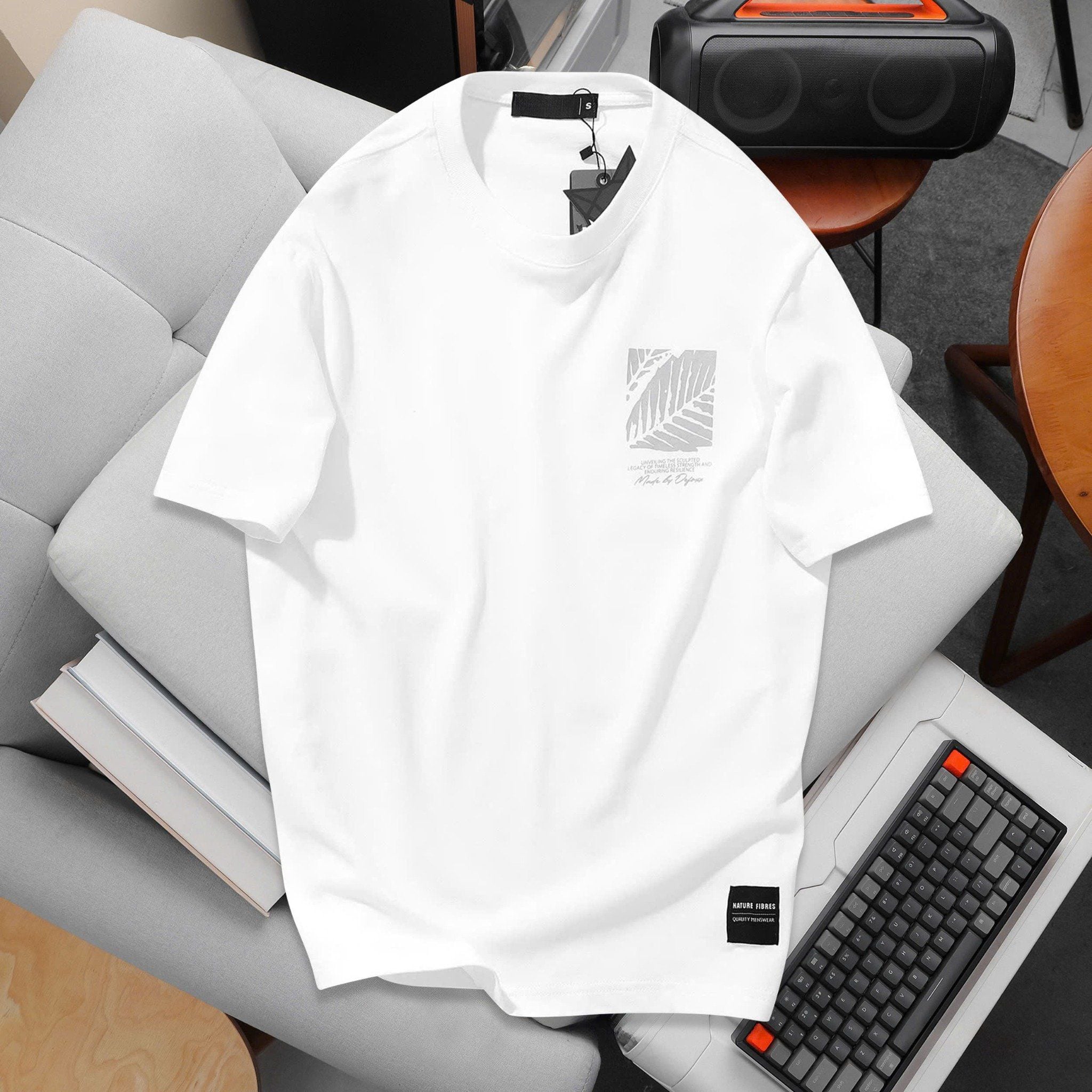  Áo Thun Leaf Print Cotton 1902 