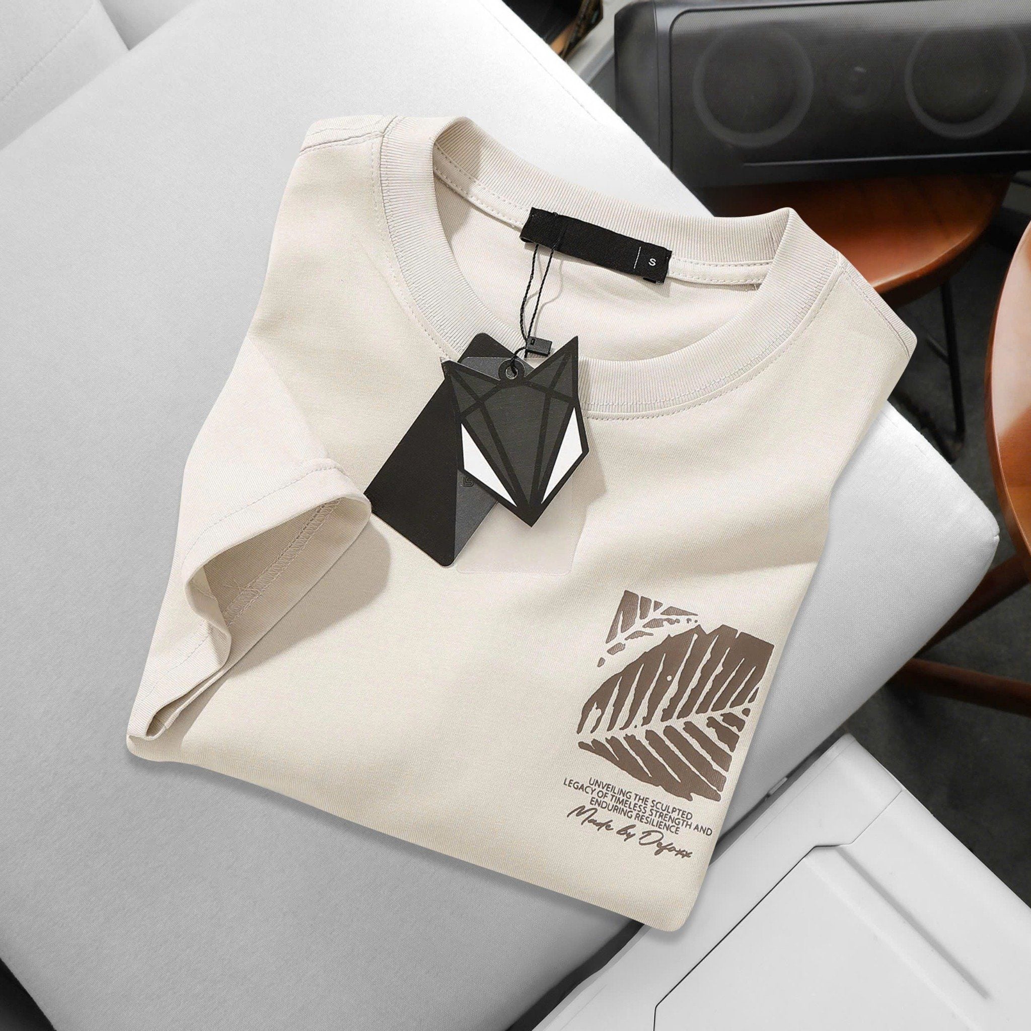  Áo Thun Leaf Print Cotton 1902 