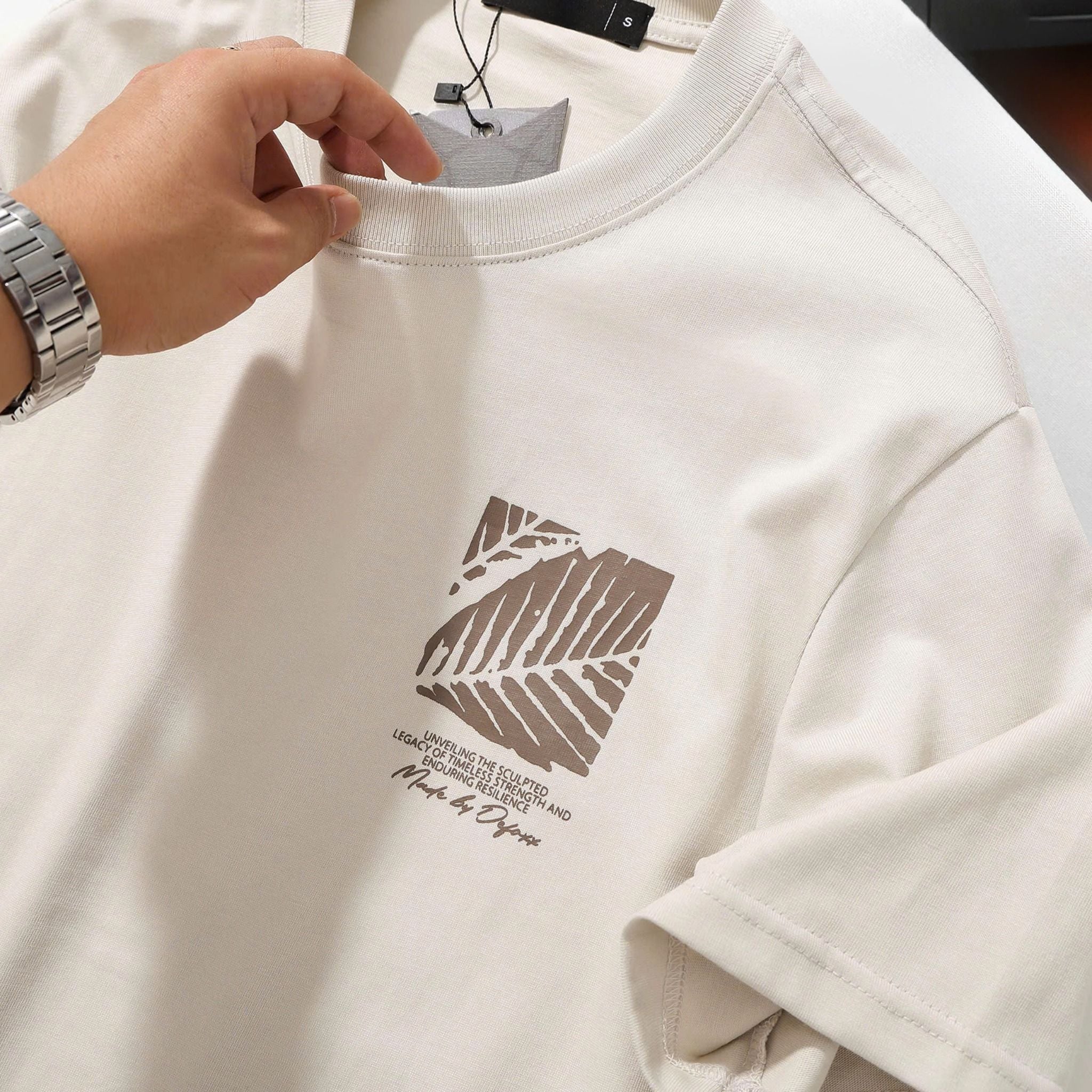  Áo Thun Leaf Print Cotton 1902 