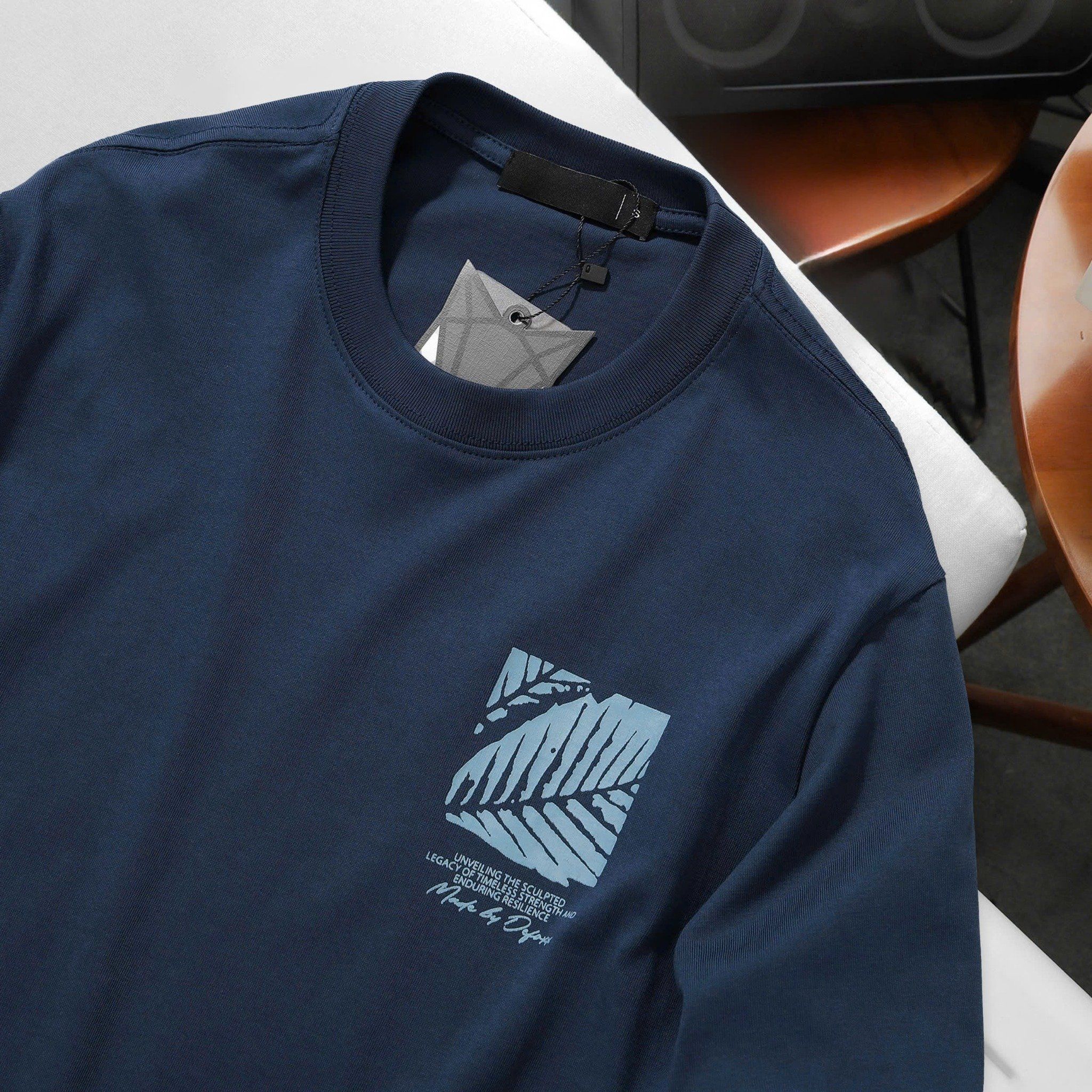  Áo Thun Leaf Print Cotton 1902 