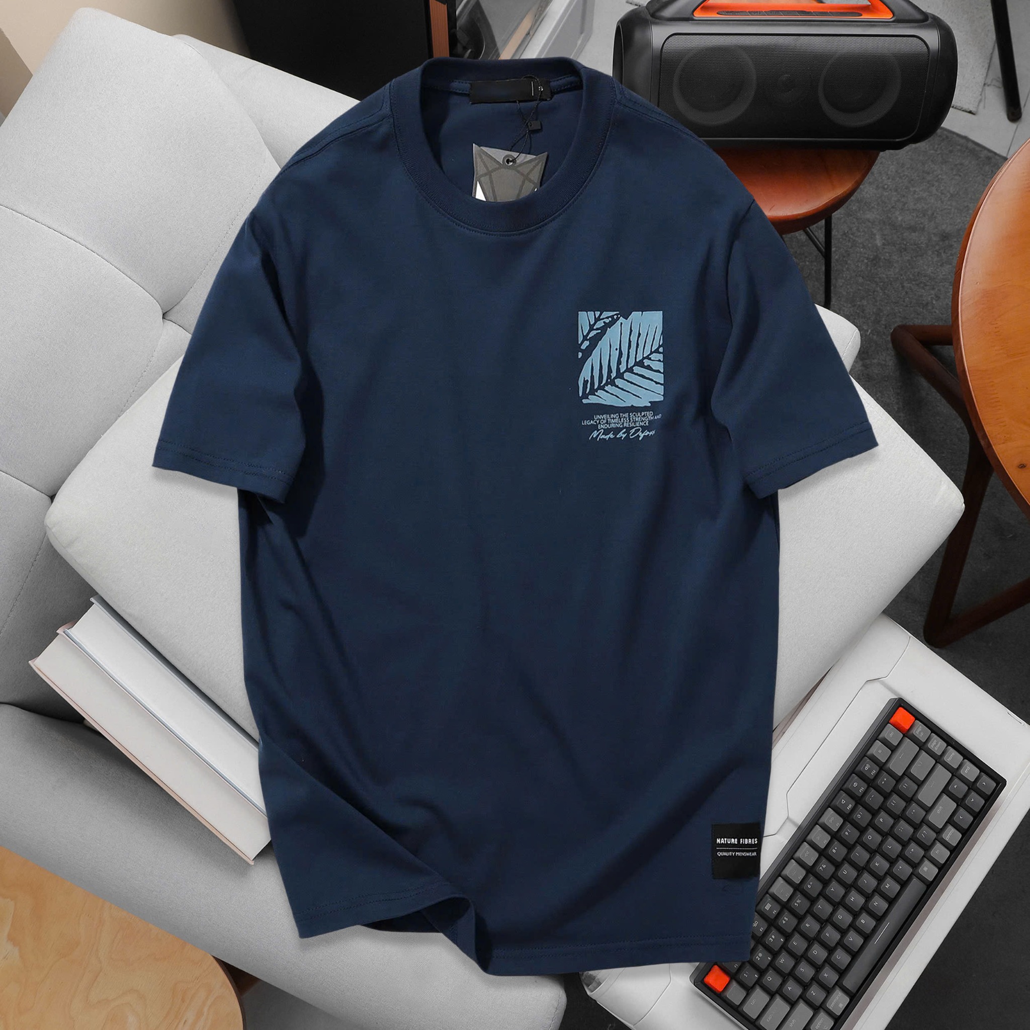 Áo Thun Leaf Print Cotton 1902