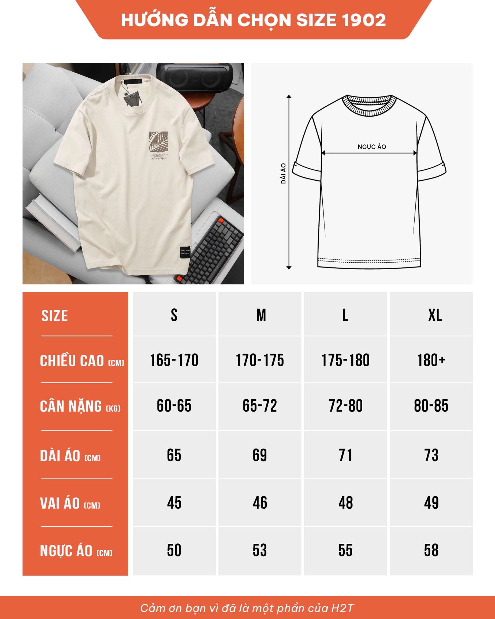  Áo Thun Leaf Print Cotton 1902 