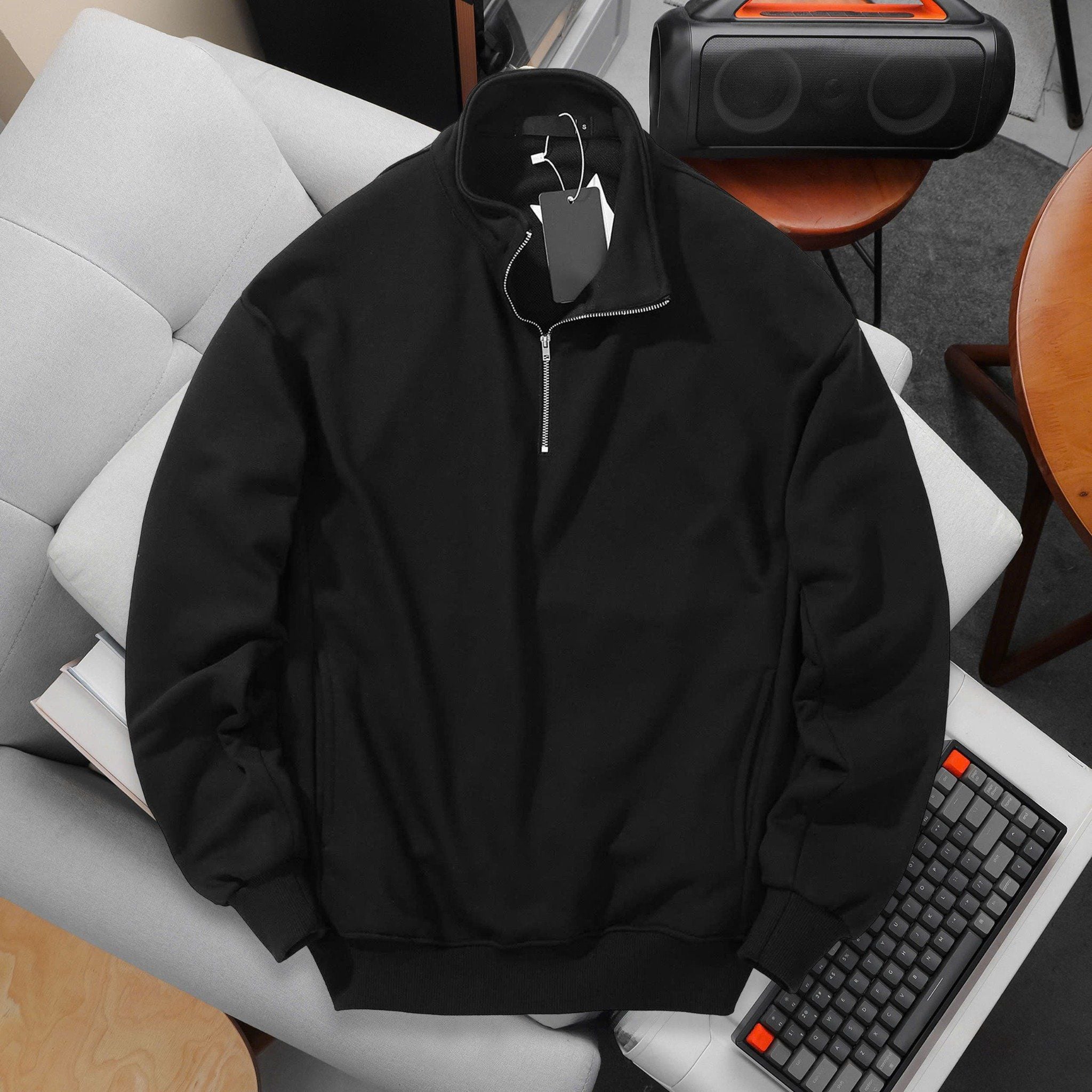  Áo Nỉ Cổ Zip 1915 