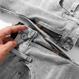  Quần Jeans Wash Xám Regular Fit 1913 