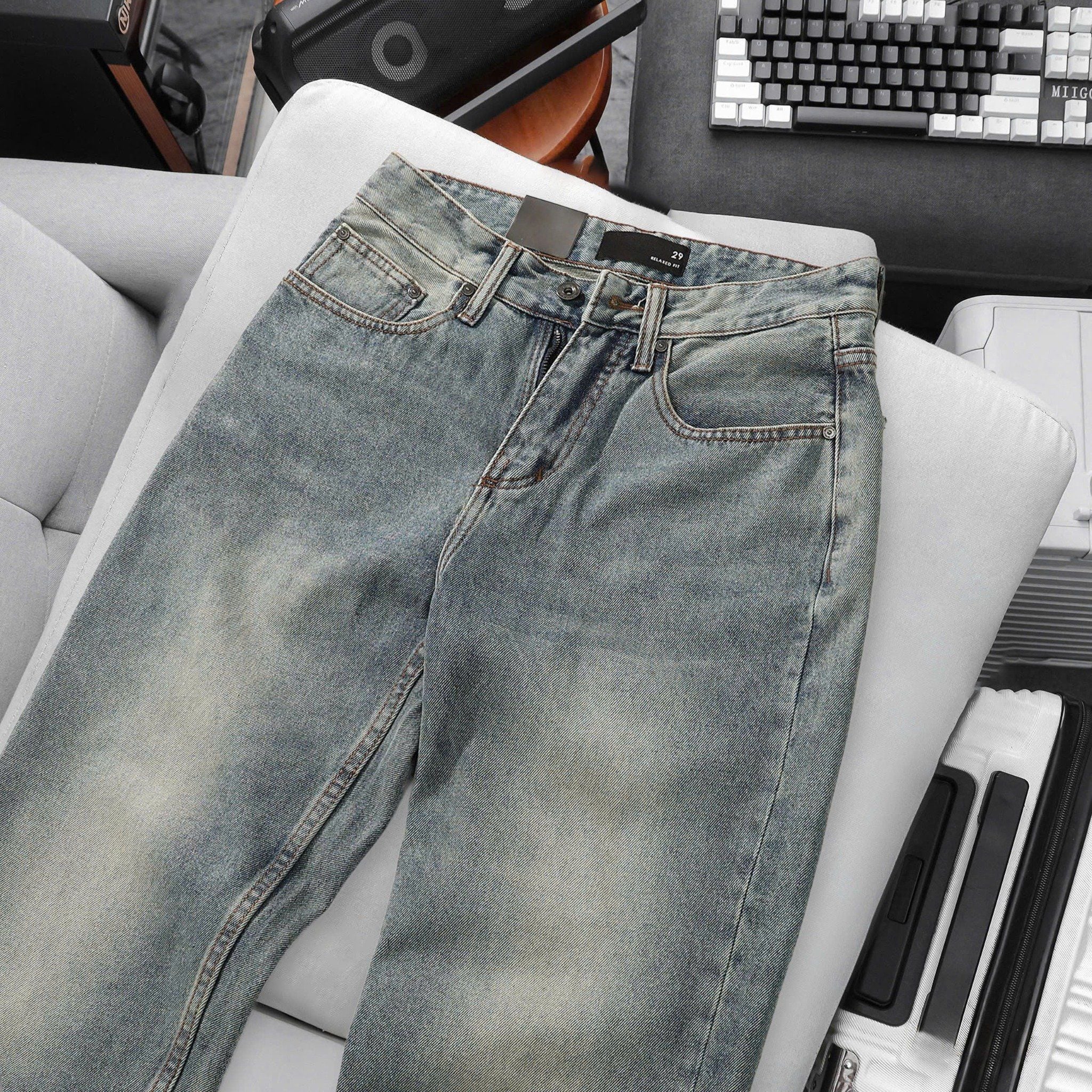  Quần Jeans Relaxed Fit Faded Denim 1918 