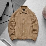  Áo Khoác Da Lộn Cổ Bẻ 1917 