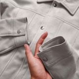  Áo Khoác Da Lộn Cổ Bẻ 1917 