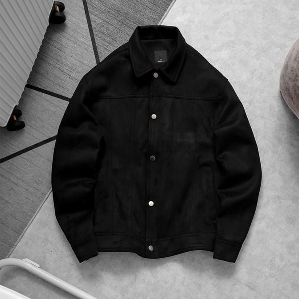  Áo Khoác Da Lộn Cổ Bẻ 1917 