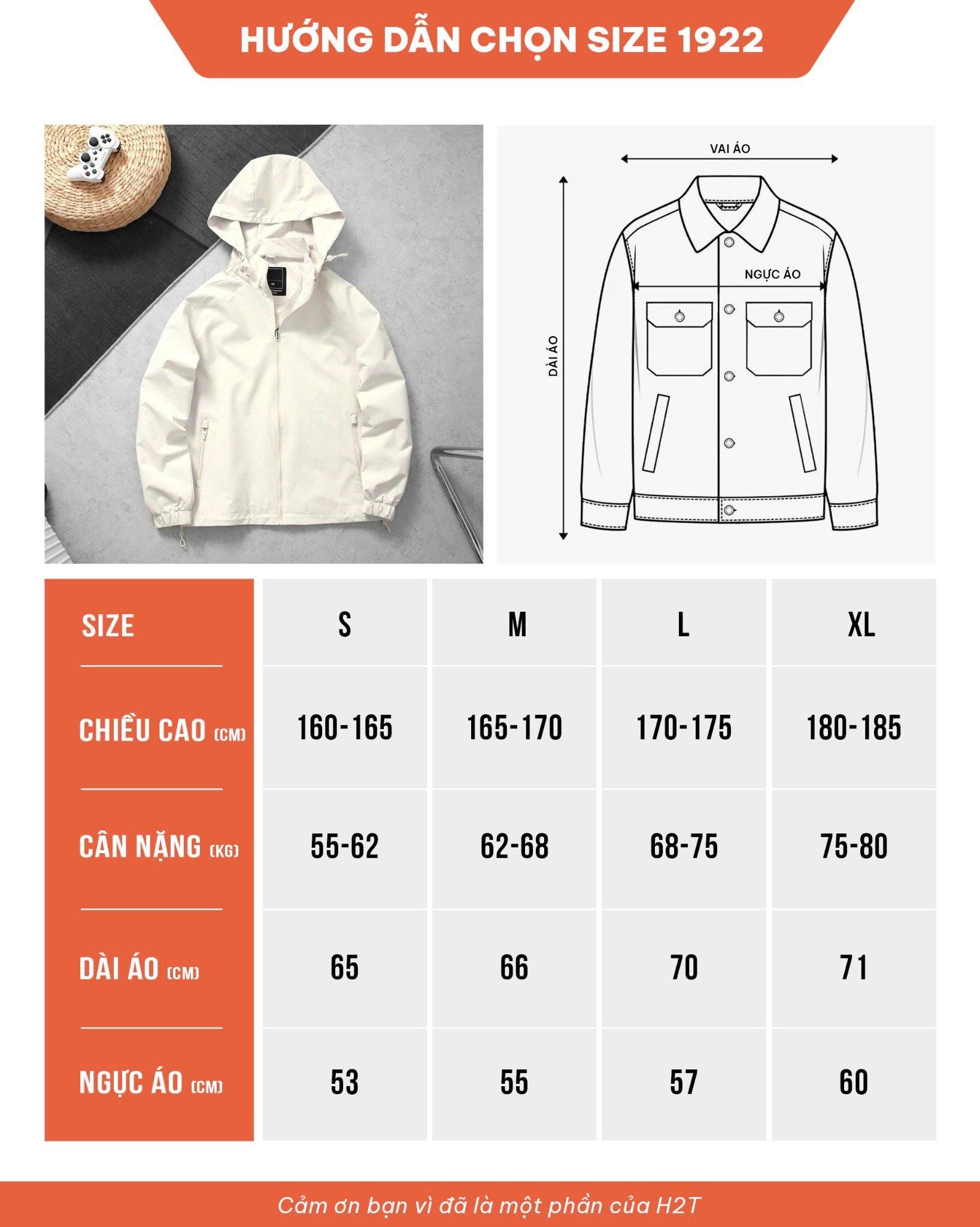  Áo Khoác Gió CITY SHELL 1922 