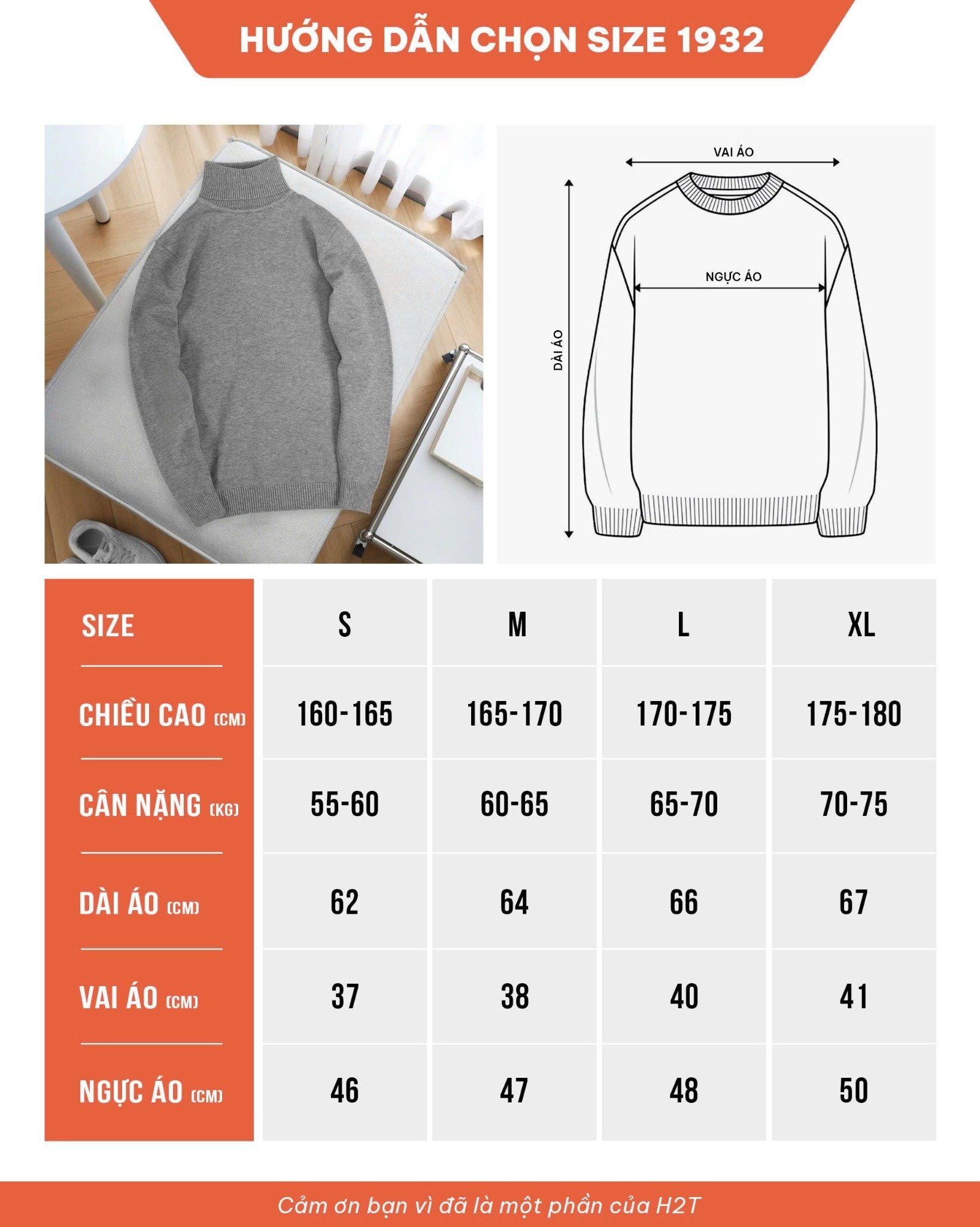  Áo Len Cổ Lọ 1932 