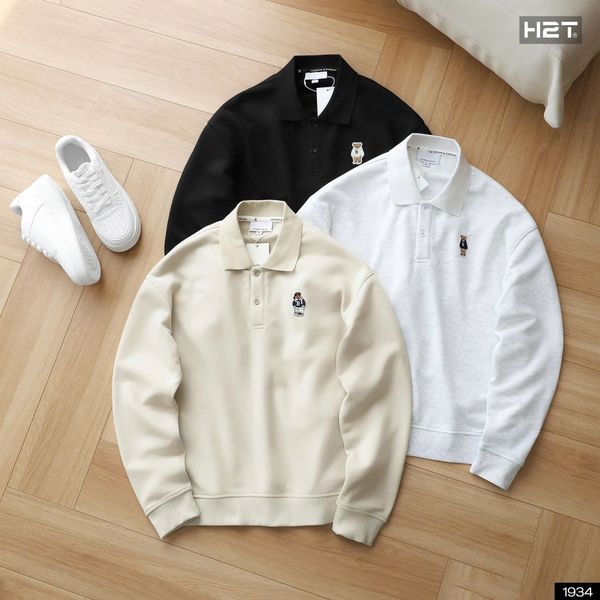  Áo Nỉ Cotton Thêu Gấu 1934 