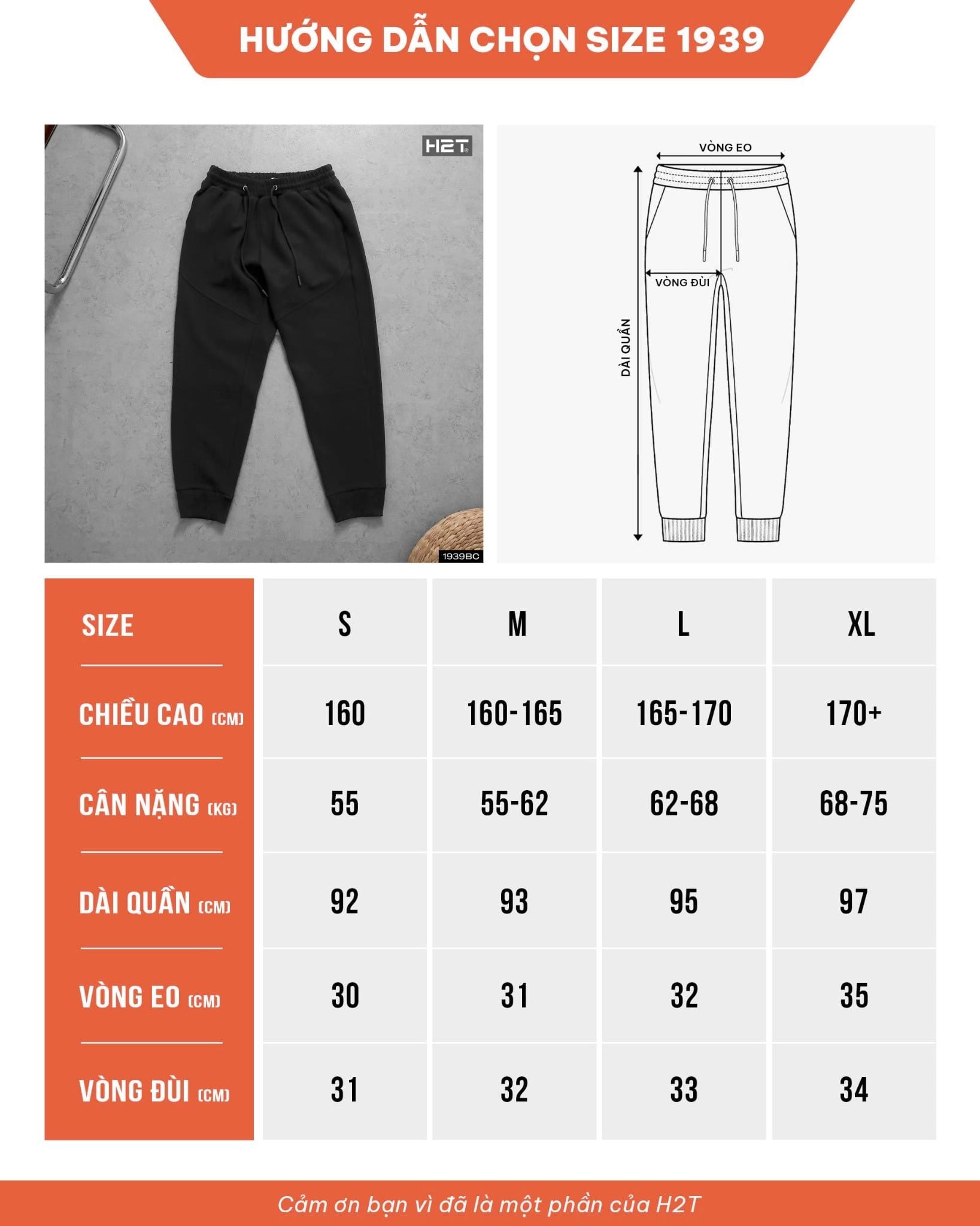  Quần Jogger Nỉ Cotton 1939 